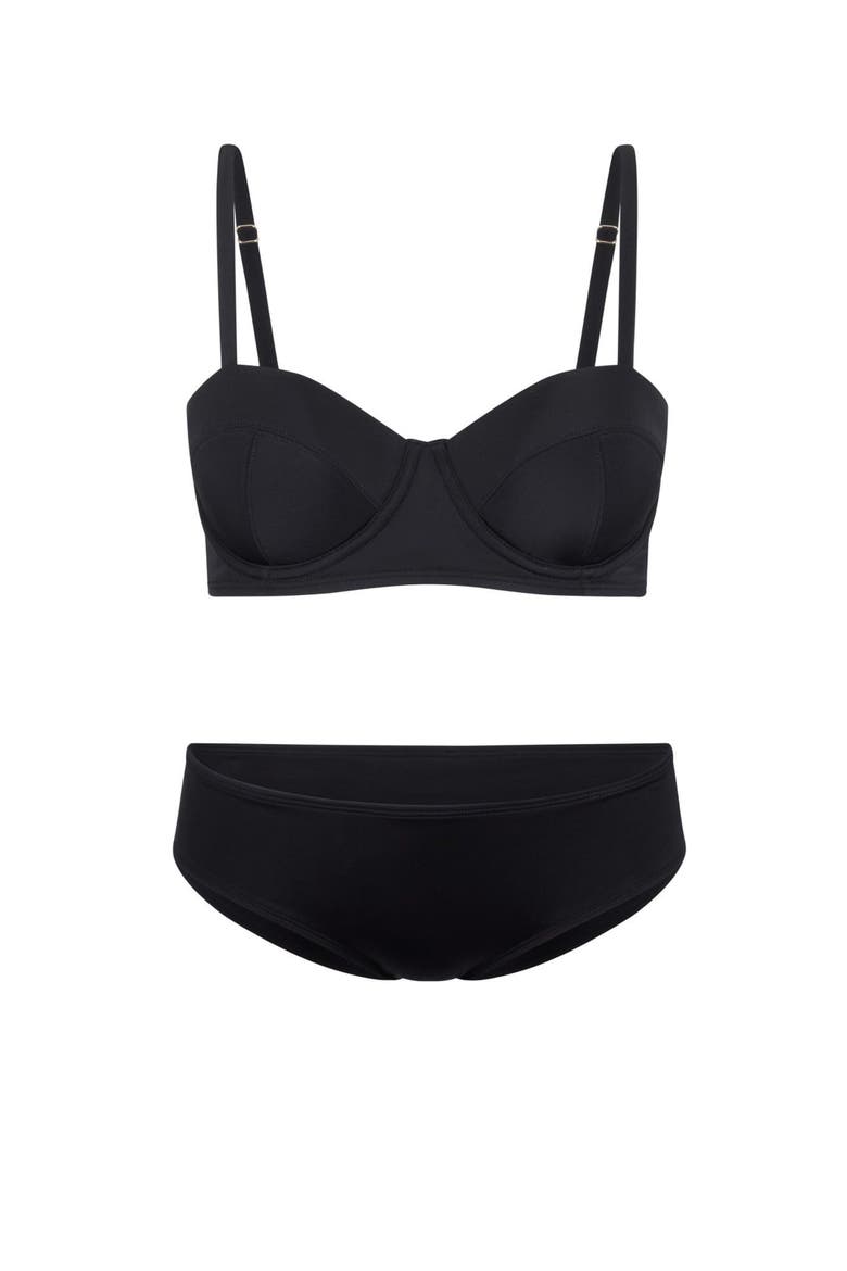 Vivien Swimwear Bikini Bra, Alternate, color, Black