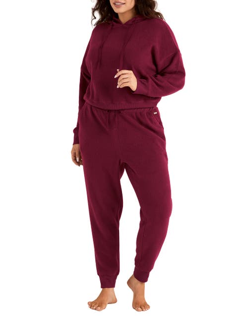 Adore Me Davinia Hoodie And Joggers Set In Red