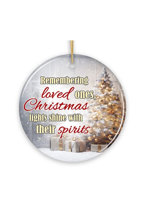 Remembering Loved Ones Snowy Tree Ceramic Ornament