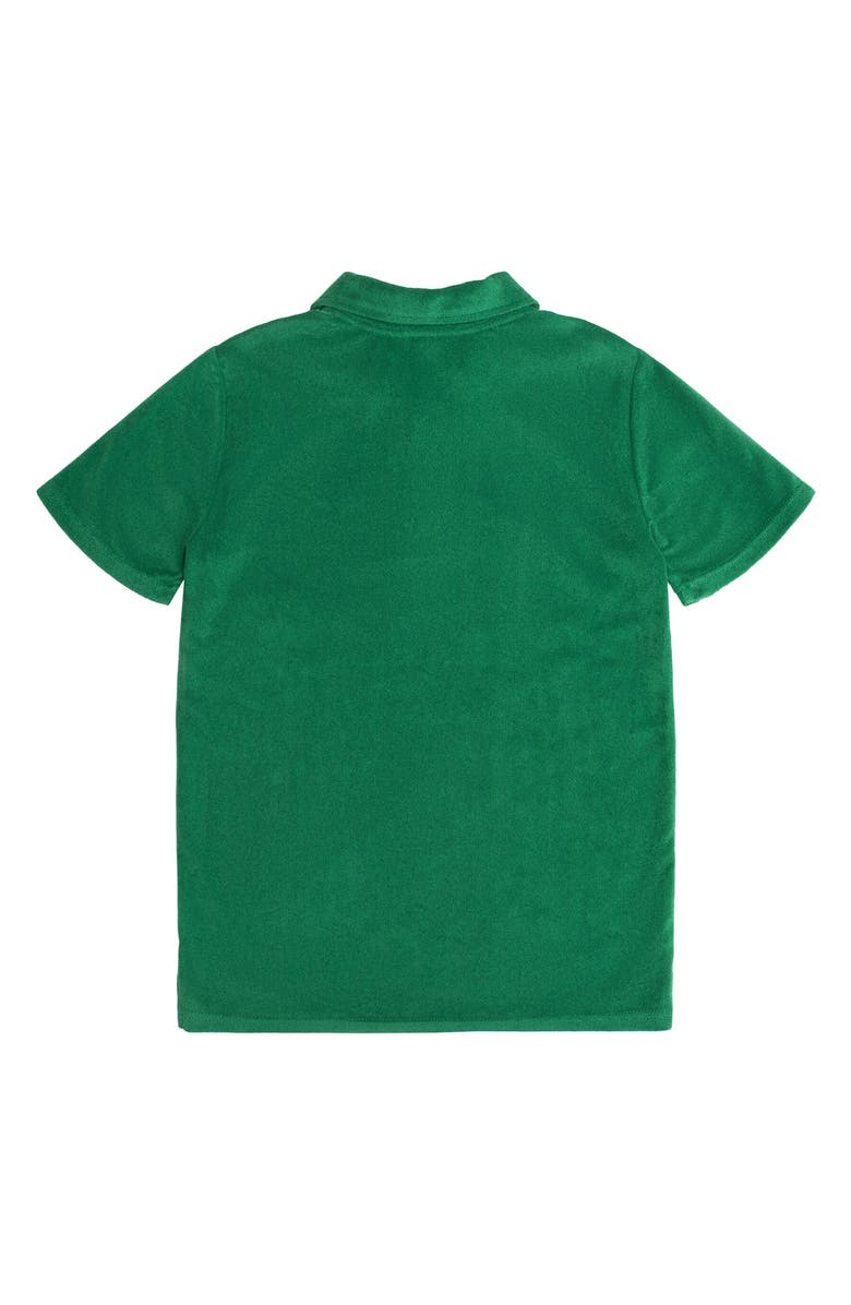 PUMA Kids' Terry Towel Polo, Alternate, color, Green/ Black