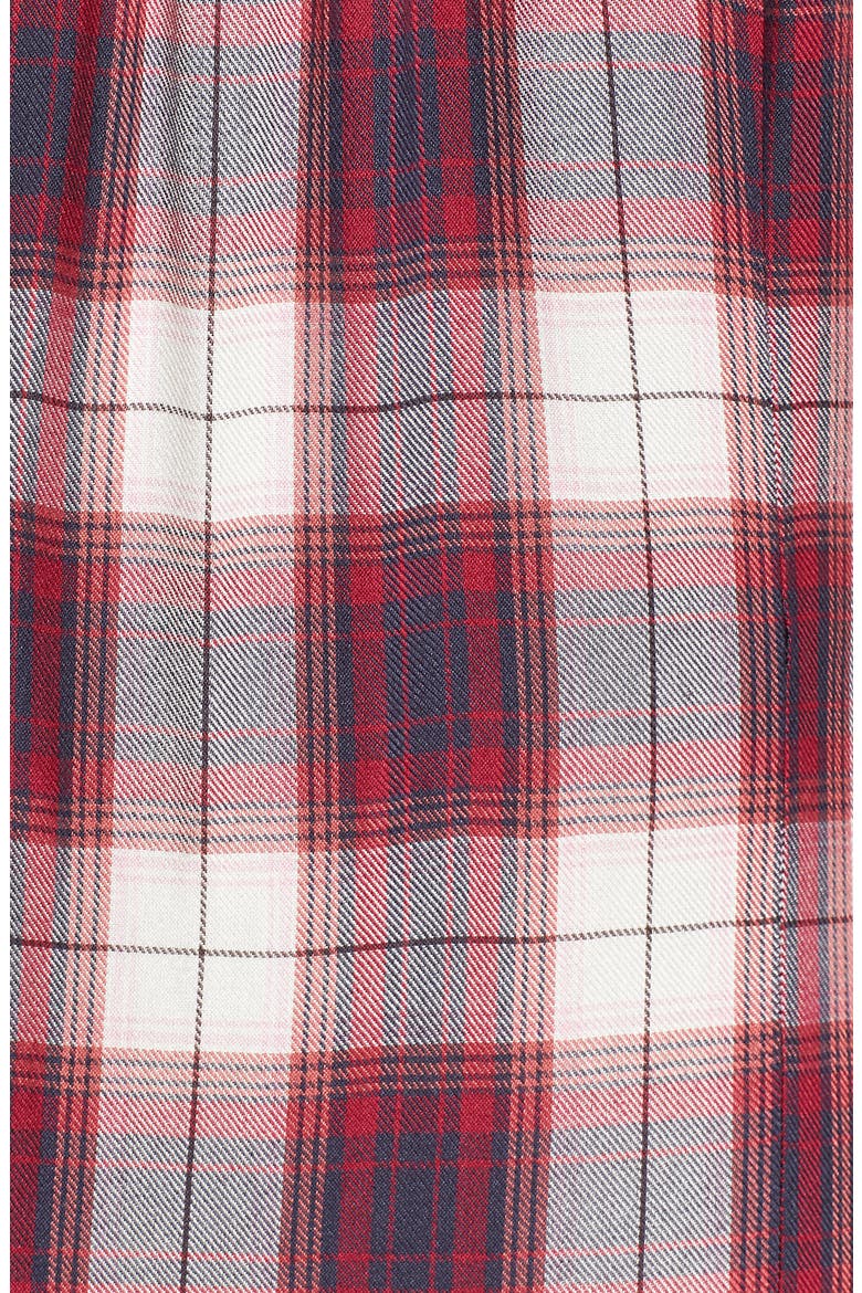 Twist Front Plaid Shirtdress, Alternate, color, NAVY- RED JAMES PLAID