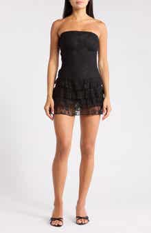 Princess Polly So Gorgeous Strapless Tiered Romper