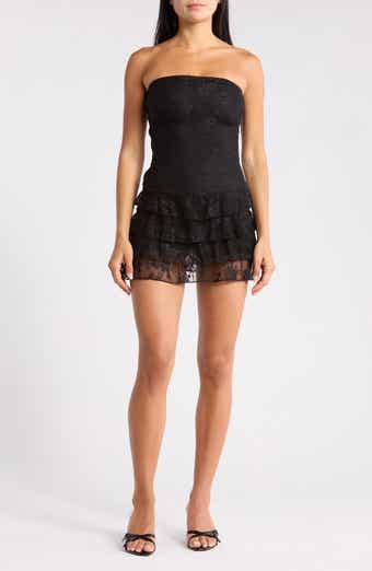 So Gorgeous Strapless Tiered Romper