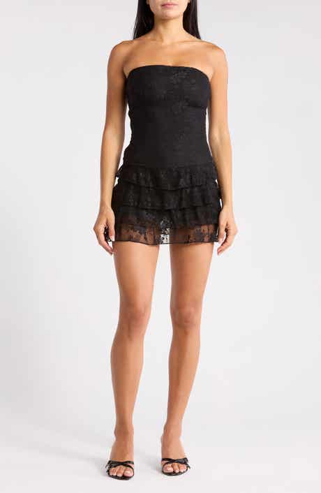 Princess Polly So Gorgeous Strapless Tiered Romper