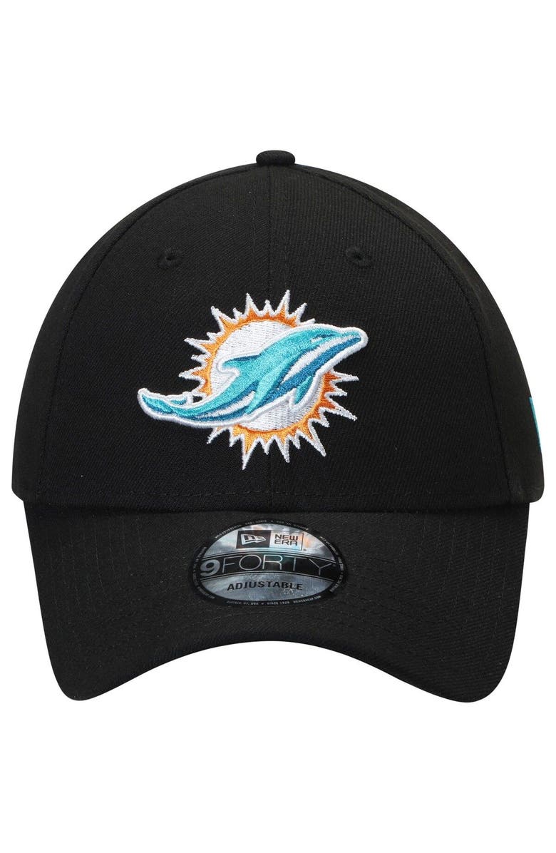 New Era Men's New Era Black Miami Dolphins The League 9FORTY Adjustable Hat, Alternate, color,