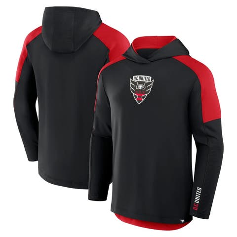 Men's Fanatics Black D.C. United Red Card Transitional Pullover Hoodie