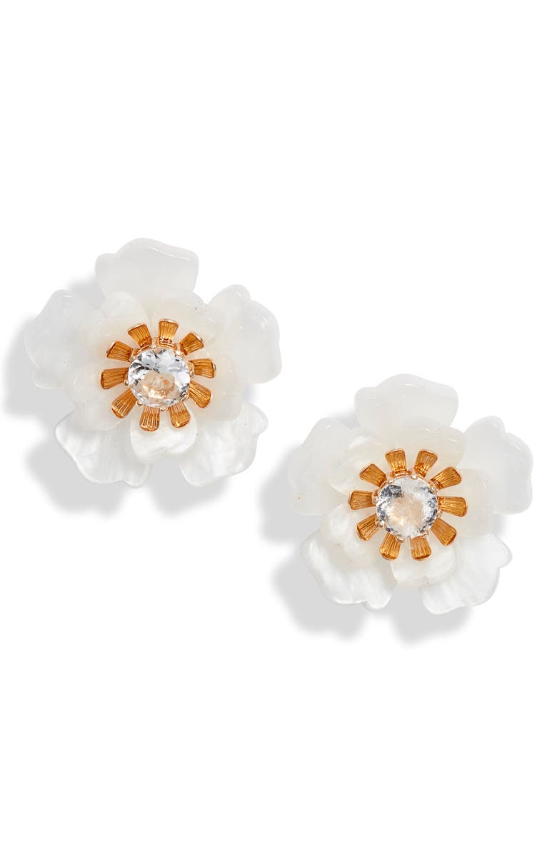 Rachel Parcell Floral Statement Button Stud Earrings, Main, color, 