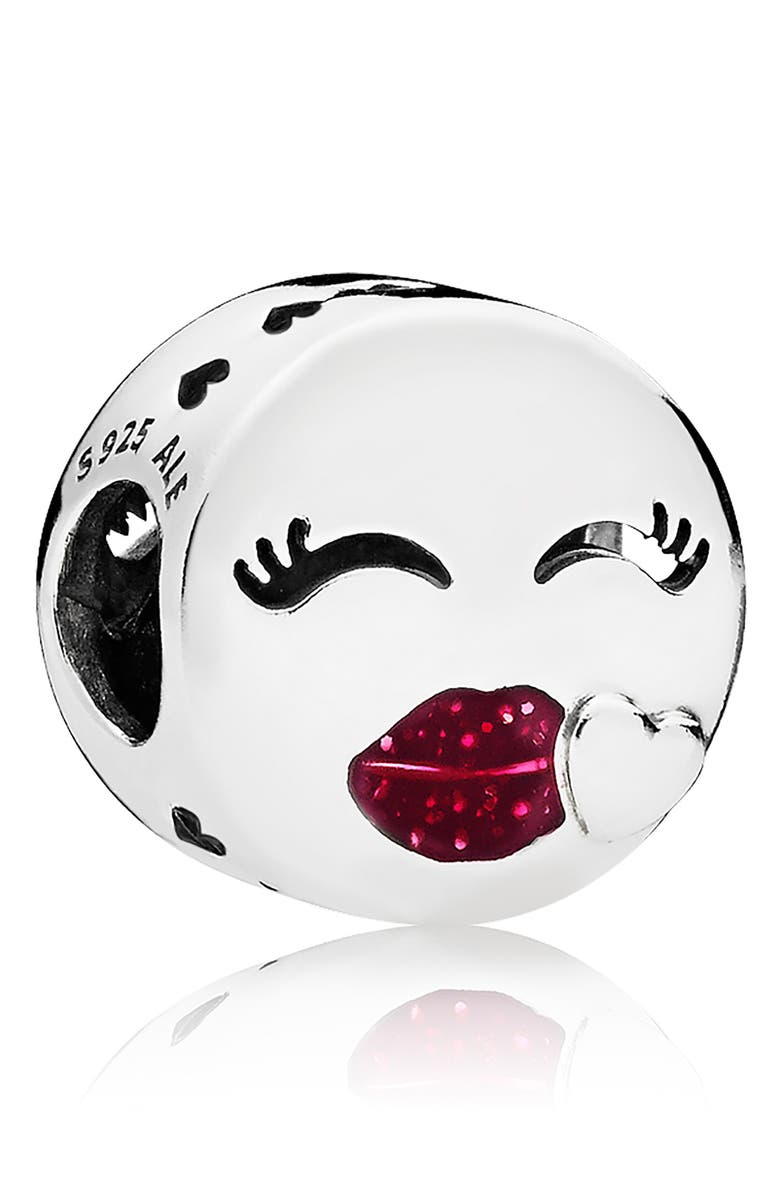 PANDORA Kiss Emoji Charm, Main, color,