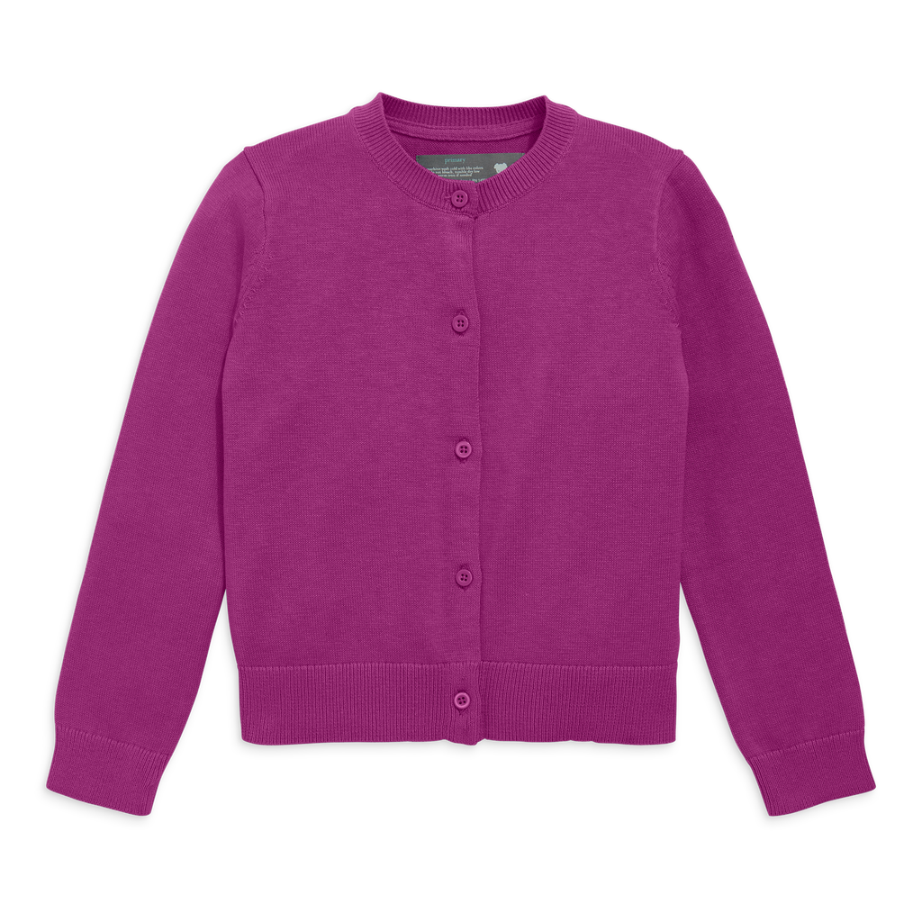 Primary Kids Cotton Cardigan In Pink