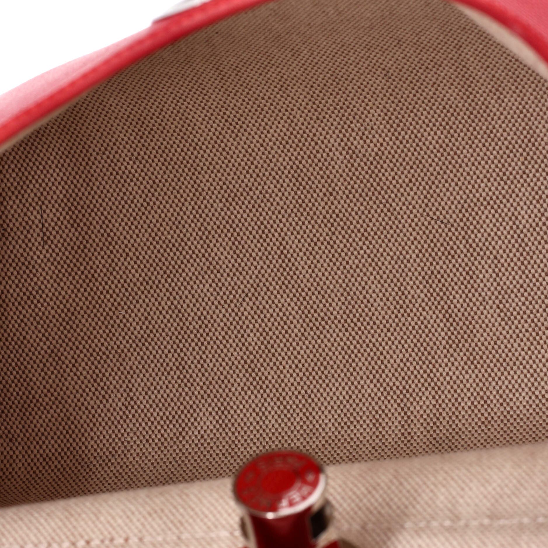 Pre-Owned Hermes Herbag Zip Berline Vache Canvas and Leather 31, Alternate, color, Rouge Piment