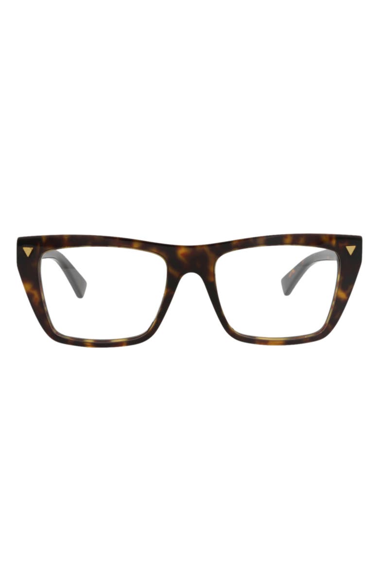 Bottega Veneta Optical Glasses, Main, color, Havana Havana Transparent