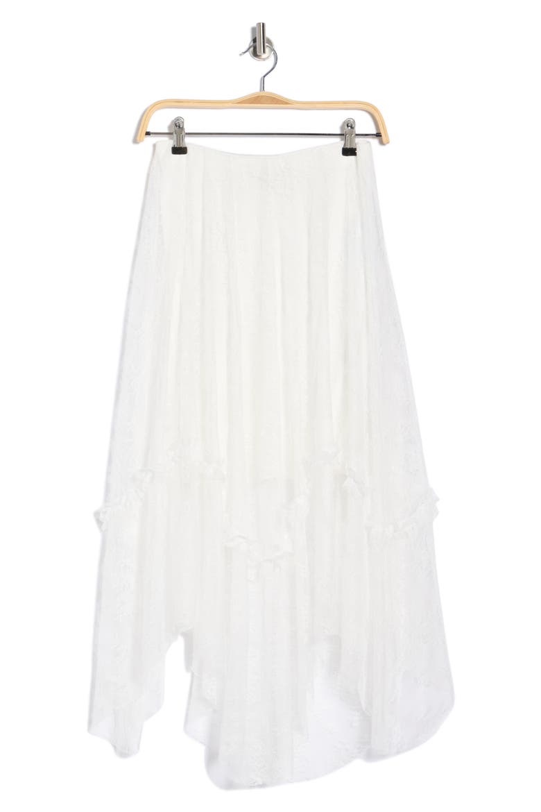 Josie Asymmetric Lace Skirt, Alternate, color, WHITE