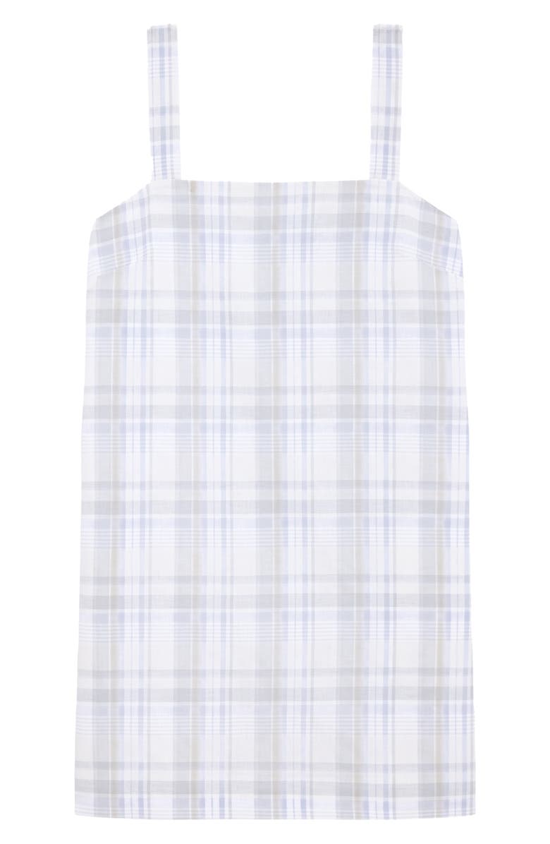 Theory Muted Plaid Cotton & Linen Minidress, Alternate, color, Olympic Multi