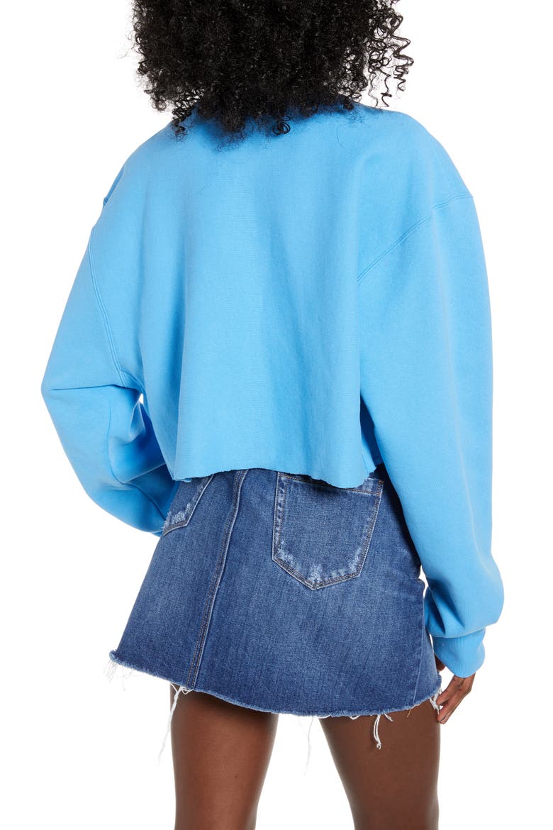 Reverse Weave® Crop Sweatshirt, Alternate, color, ACTIVE BLUE