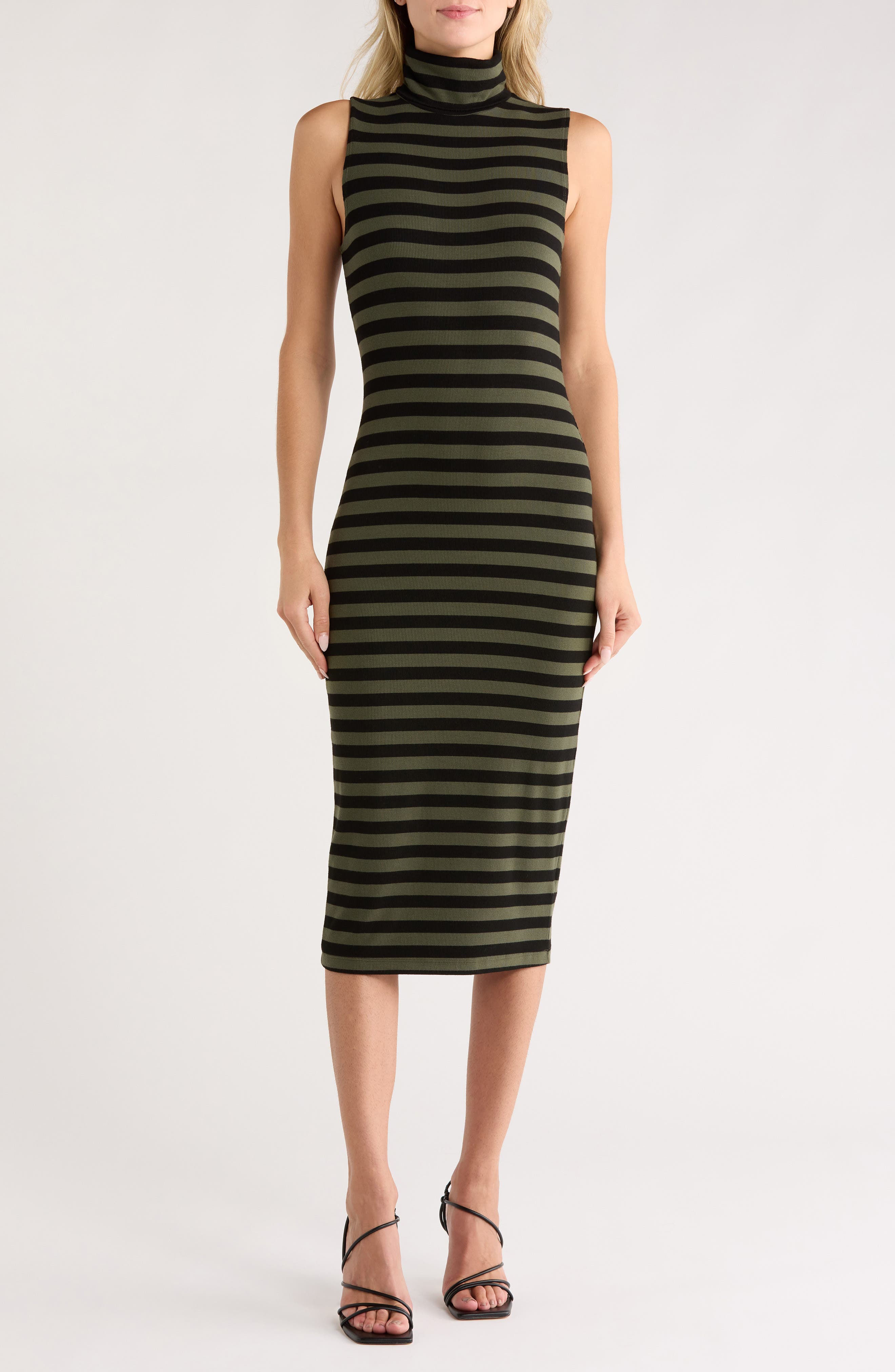 L'AGENCE Brita Stripe Sleeveless Dress