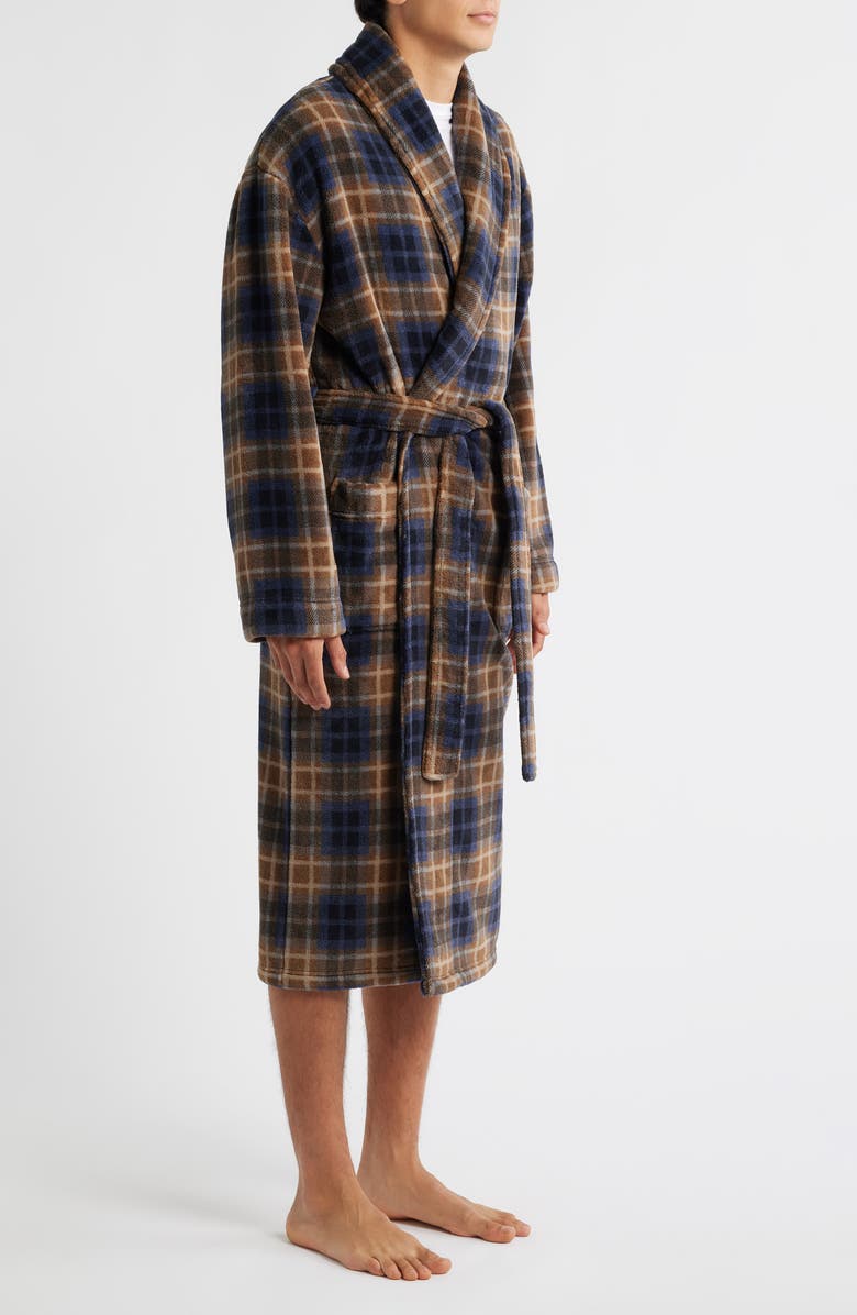 Majestic International Smoky Mountain Plush Fleece Robe, Alternate, color, Sienna