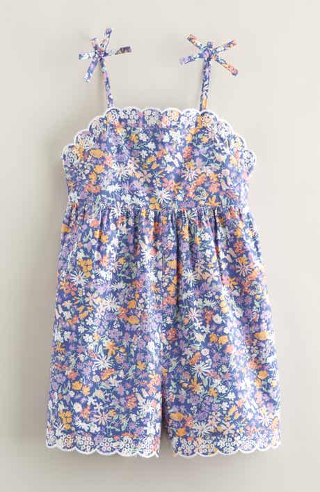 Nordstrom Scalloped Floral Short Romper