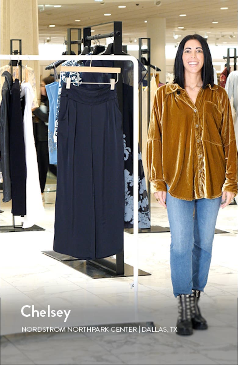 Joss Crop Satin Pants, sales video thumbnail