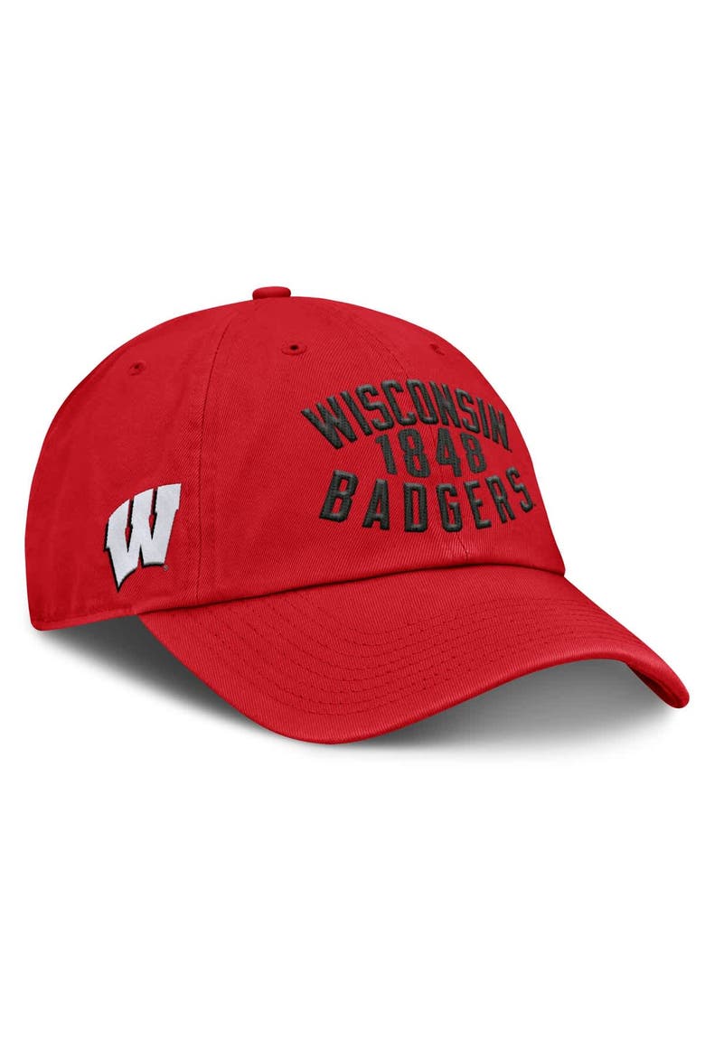 Men's Fanatics Red Wisconsin Badgers Archer Adjustable Hat, Alternate, color, Red