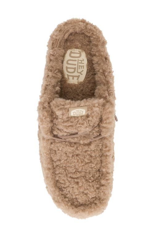 Hey Dude Wally Faux Shearling Slipper In Brown