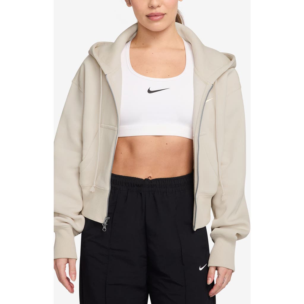 Nike Phoenix Relaxed Fit Cotton Blend Fleece Hoodie In Neutral