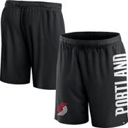 FANATICS Men's Fanatics Branded Black Portland Trail Blazers Post Up Mesh Shorts