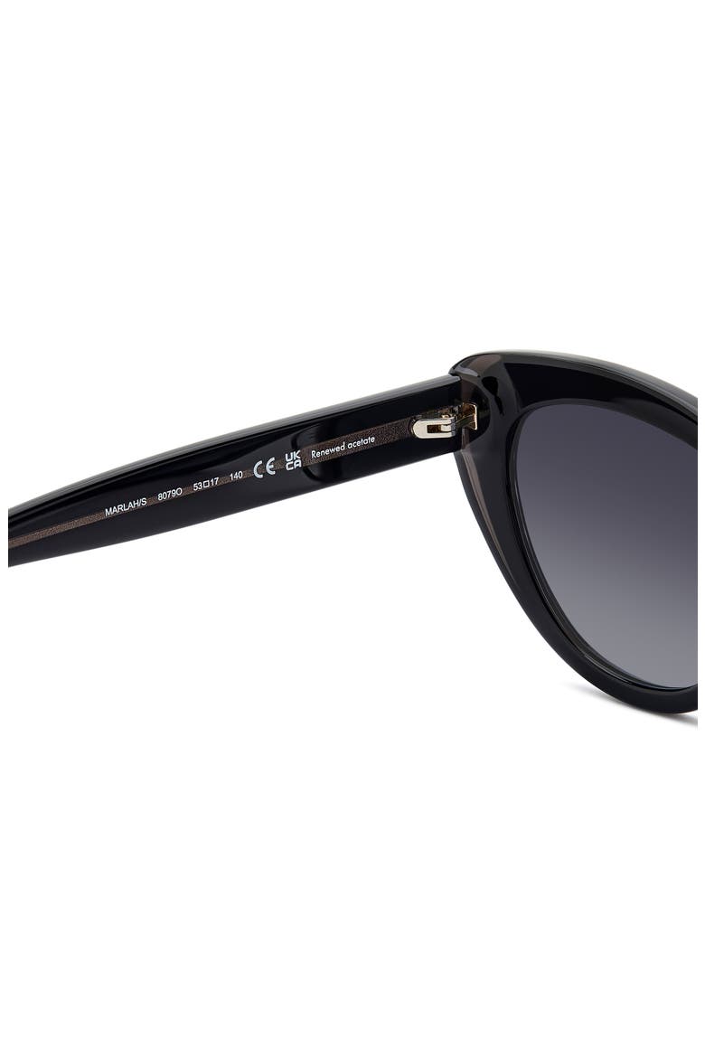 marlah's 53mm gradient cat eye sunglasses, Alternate, color, BLACK