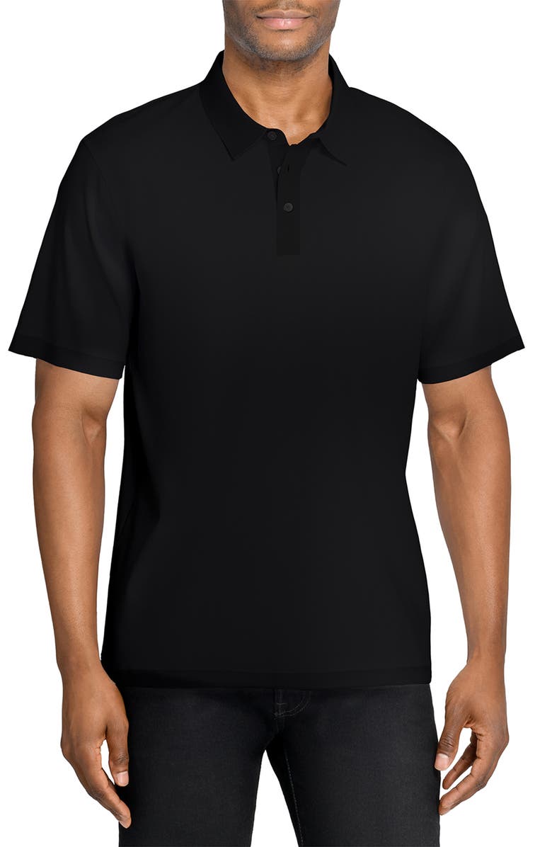 W.R.K Solid Reworked Slim Fit Polo, Main, color, Black