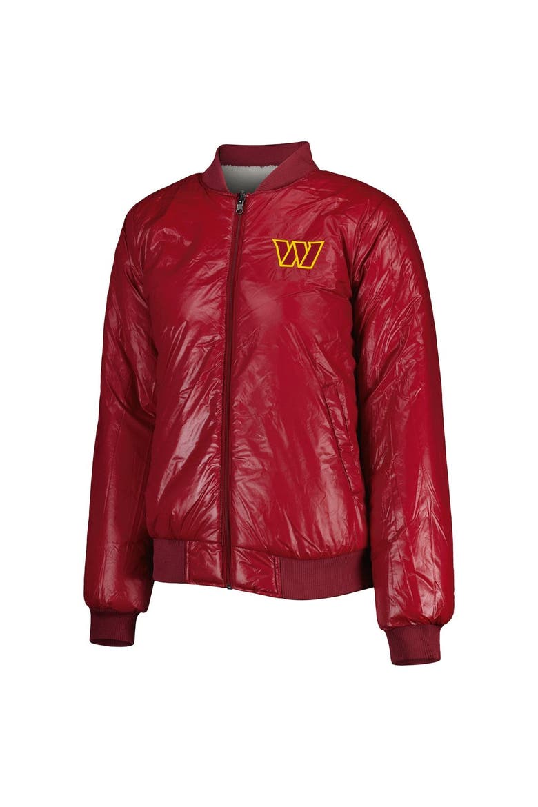 Women's G-III 4Her by Carl Banks Oatmeal/Burgundy Washington Commanders Switchback Reversible Full-Zip Jacket, Alternate, color, Oatmeal