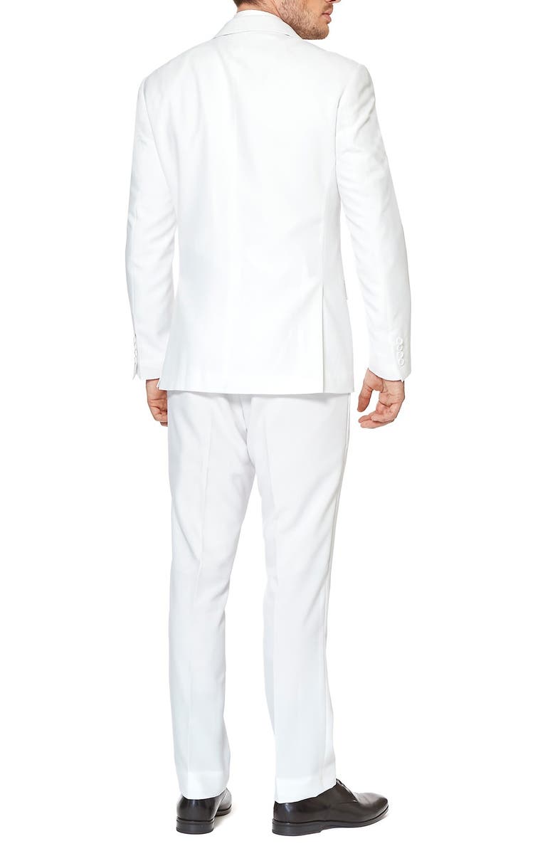 OppoSuits White Knight Trim Fit Two-Piece Suit with Tie, Alternate, color, Natural