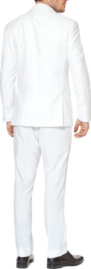 White Knight Trim Fit Two-Piece Suit with Tie