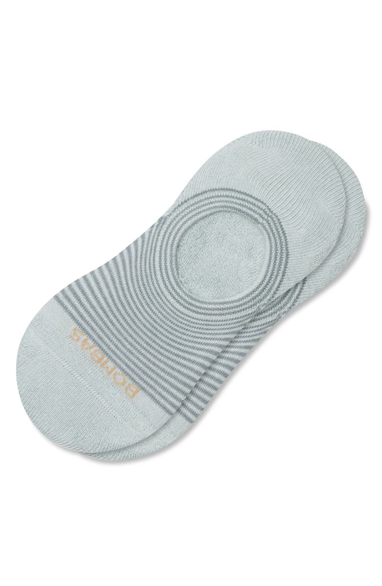 Bombas Solid Feedstripe Cushioned No-Show Socks, Main, color, Misty Sky
