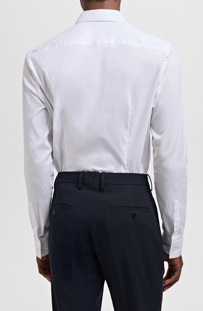 MANGO Slim Fit Cotton Button-Up Shirt, Alternate, color, White