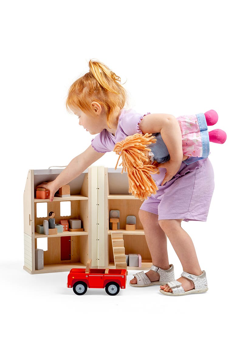 Bigjigs Toys Folding Dolls House Set, Alternate, color, 