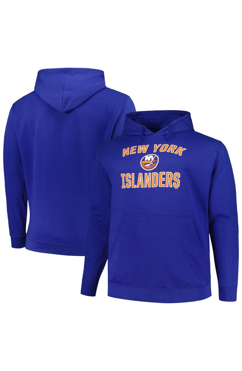 PROFILE Men's Profile Royal New York Islanders Big & Tall Arch Over Logo Pullover Hoodie, Main, color, Royal