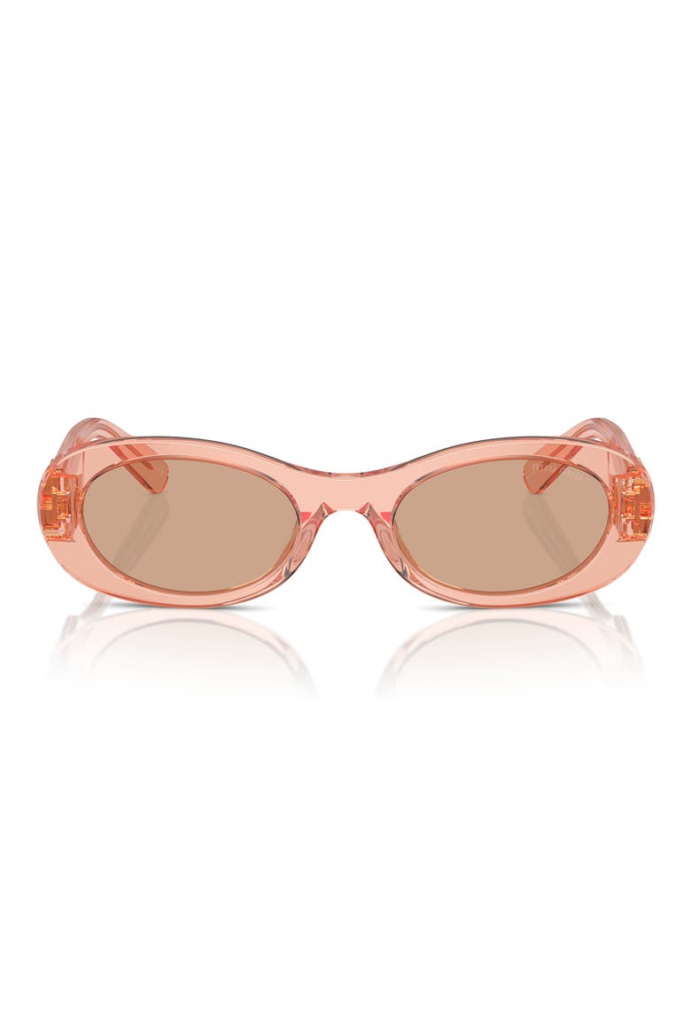 50mm Oval Sunglasses, Alternate, color, BROWN
