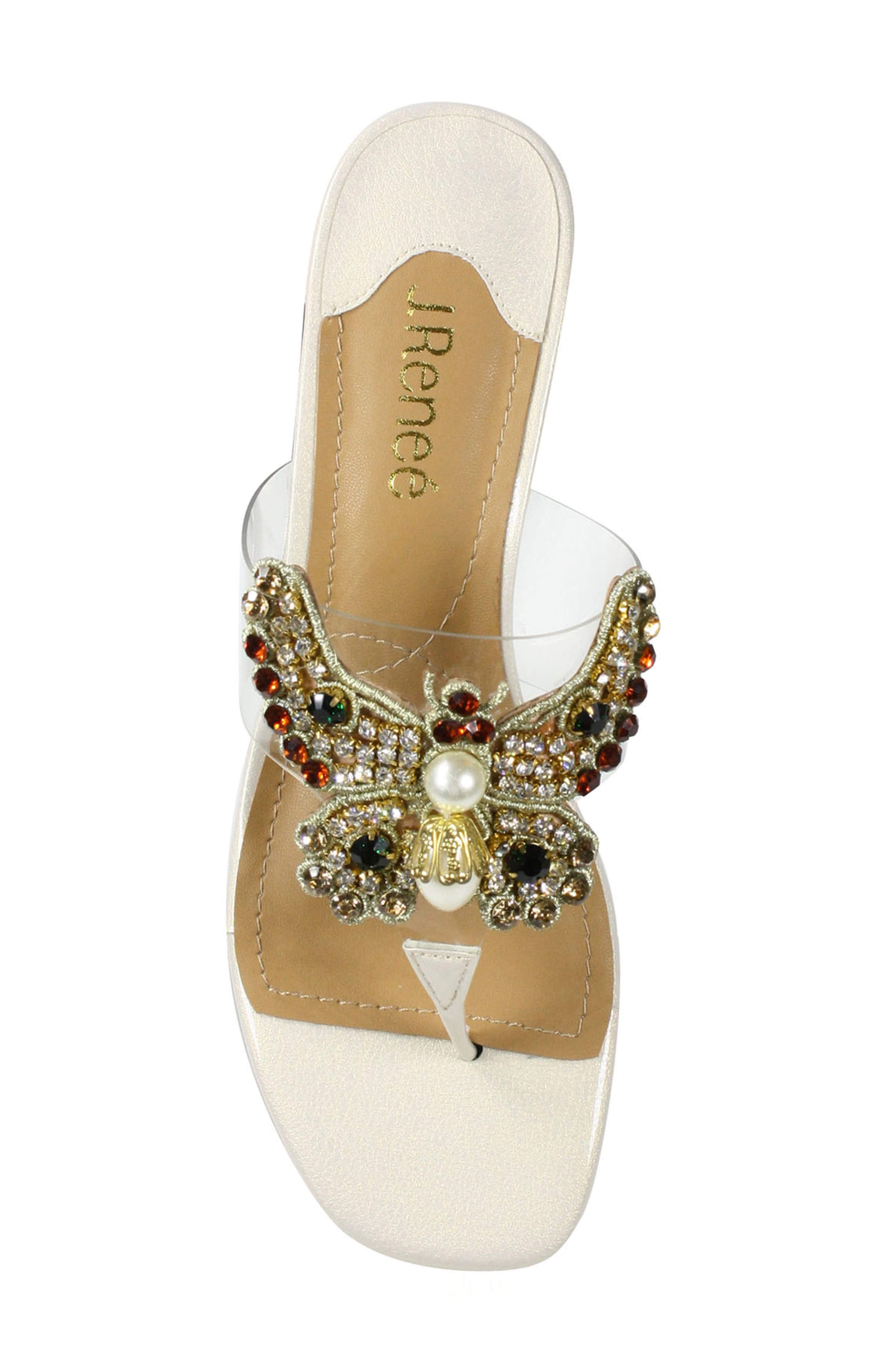 J. Reneé J.Renée Wynyard Embellished Flip Flop, Alternate, color, 