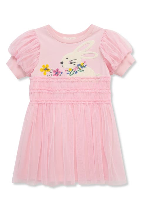 Kids' Bunny Appliqué Tulle Dress (Toddler, Little Kid & Big Kid)