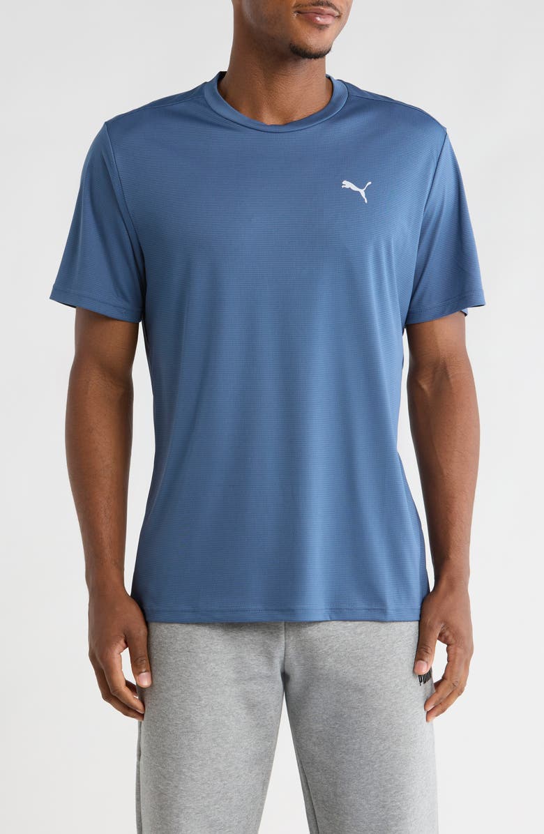 PUMA Level Up Graphic T-Shirt, Main, color, Dark Indigo