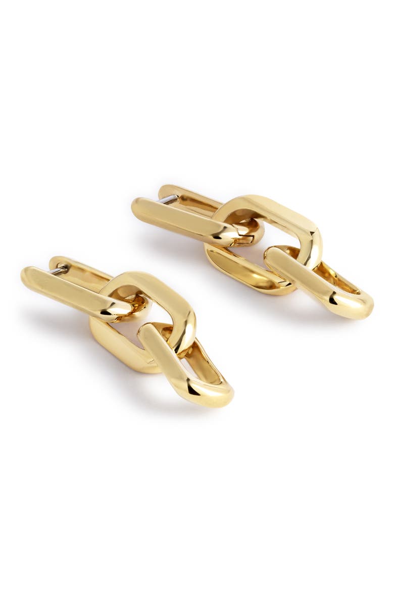 Eve Triple Link Drop Earrings, Alternate, color, GOLD