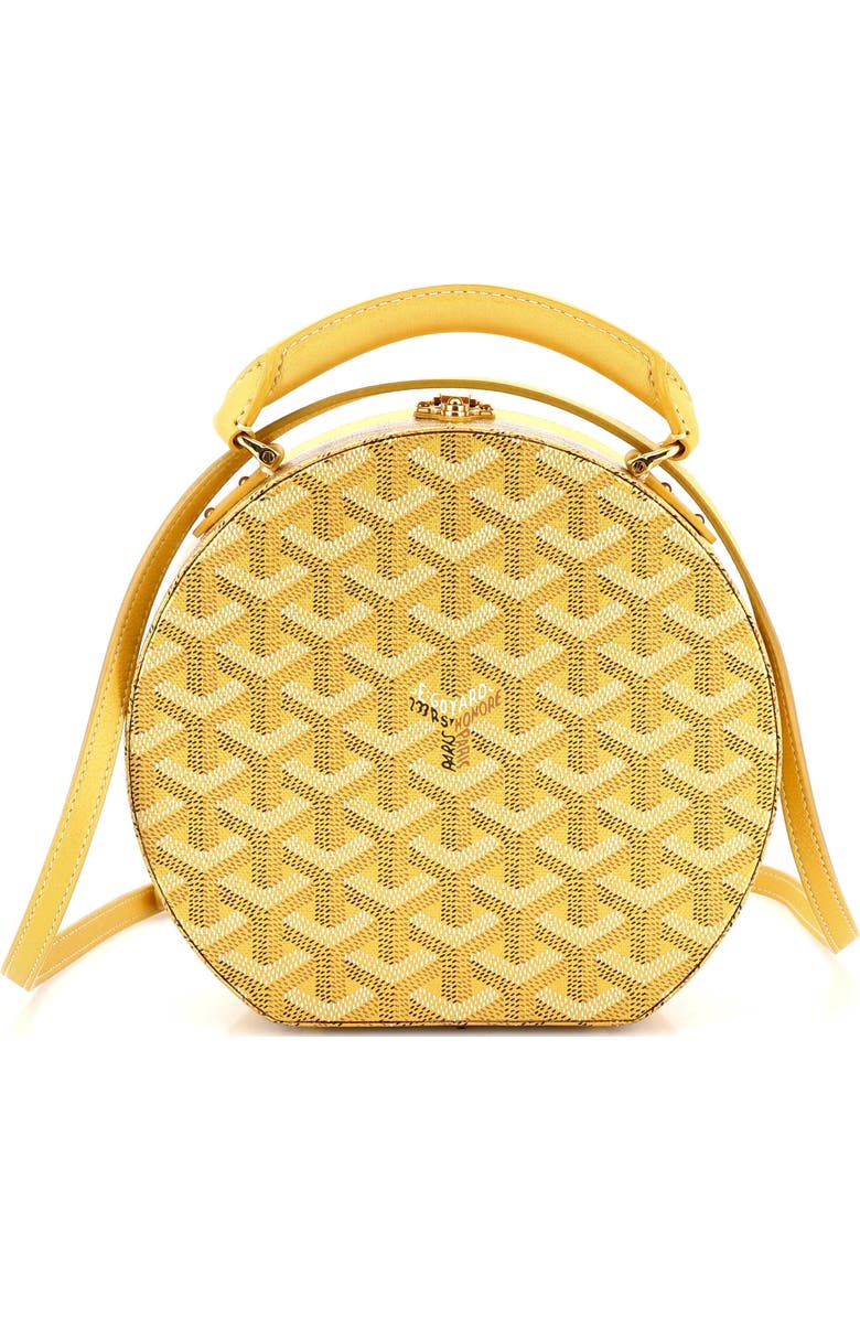 Pre-Owned Goyard Alto Hatbox Bag Coated Canvas, Main, color, Yellow