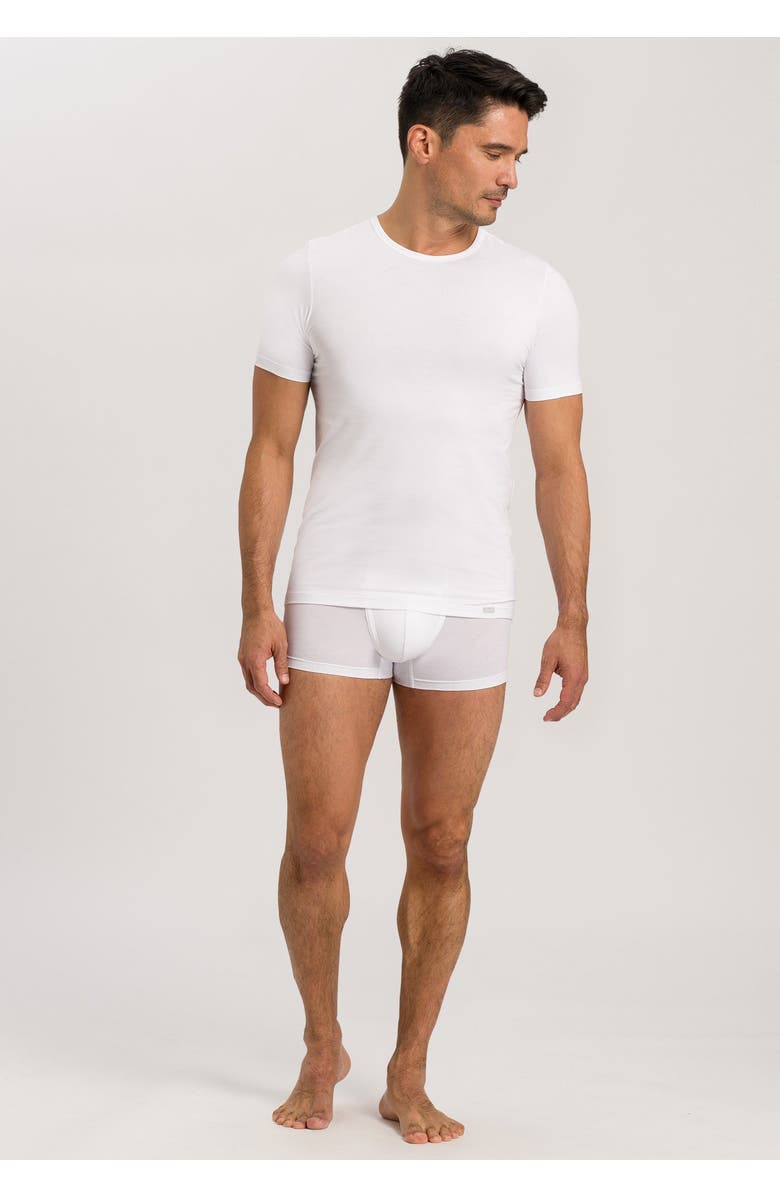 Hanro Cotton Essentials 2-Pack Crew Neck Cotton T-Shirts, Alternate, color, White