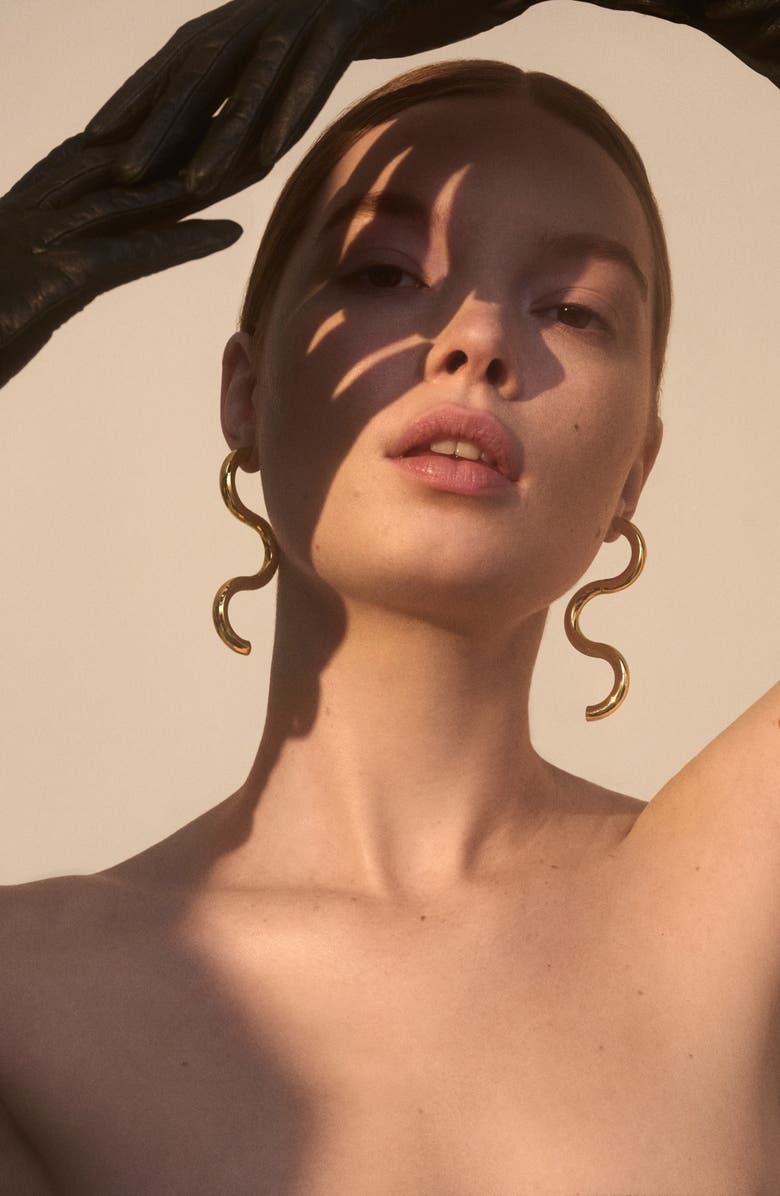 Lady Grey Serpentine Drop Earrings, Alternate, color, Gold