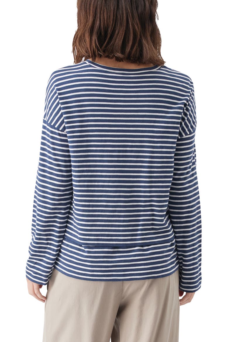 Claudette Long Sleeve Nursing Top, Alternate, color, Ink / White