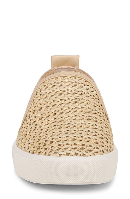 Vince Blair Raffia Slip-on Sneakers In Brown