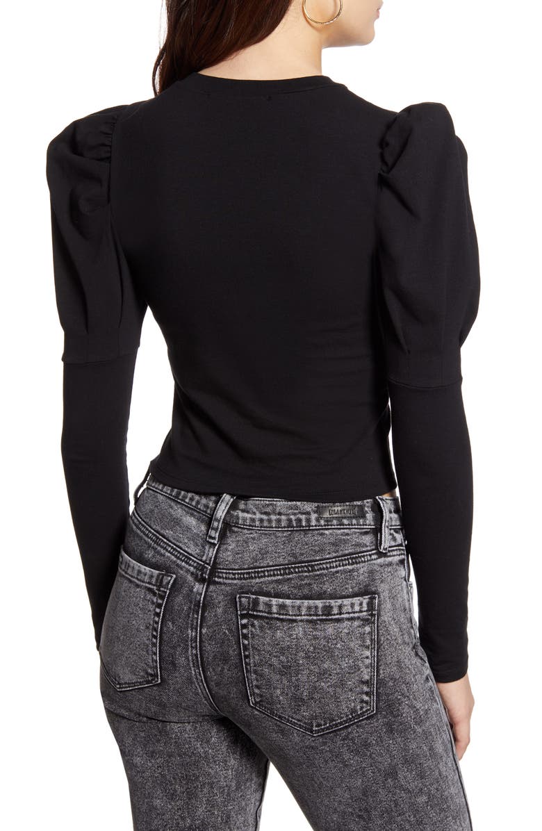 One Clothing Puff Shoulder Crop Tee, Alternate, color,