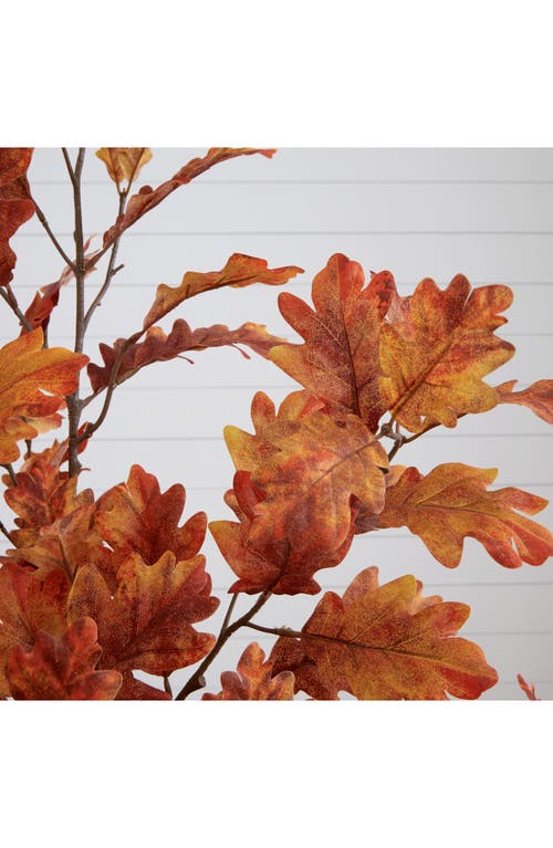 Nearly Natural 5ft Autumn Oak Artificial Tree In Orange