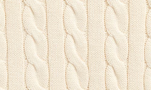 Polo Ralph Lauren Maglia In Cotone A Trecce Regular-fit Sweater In White