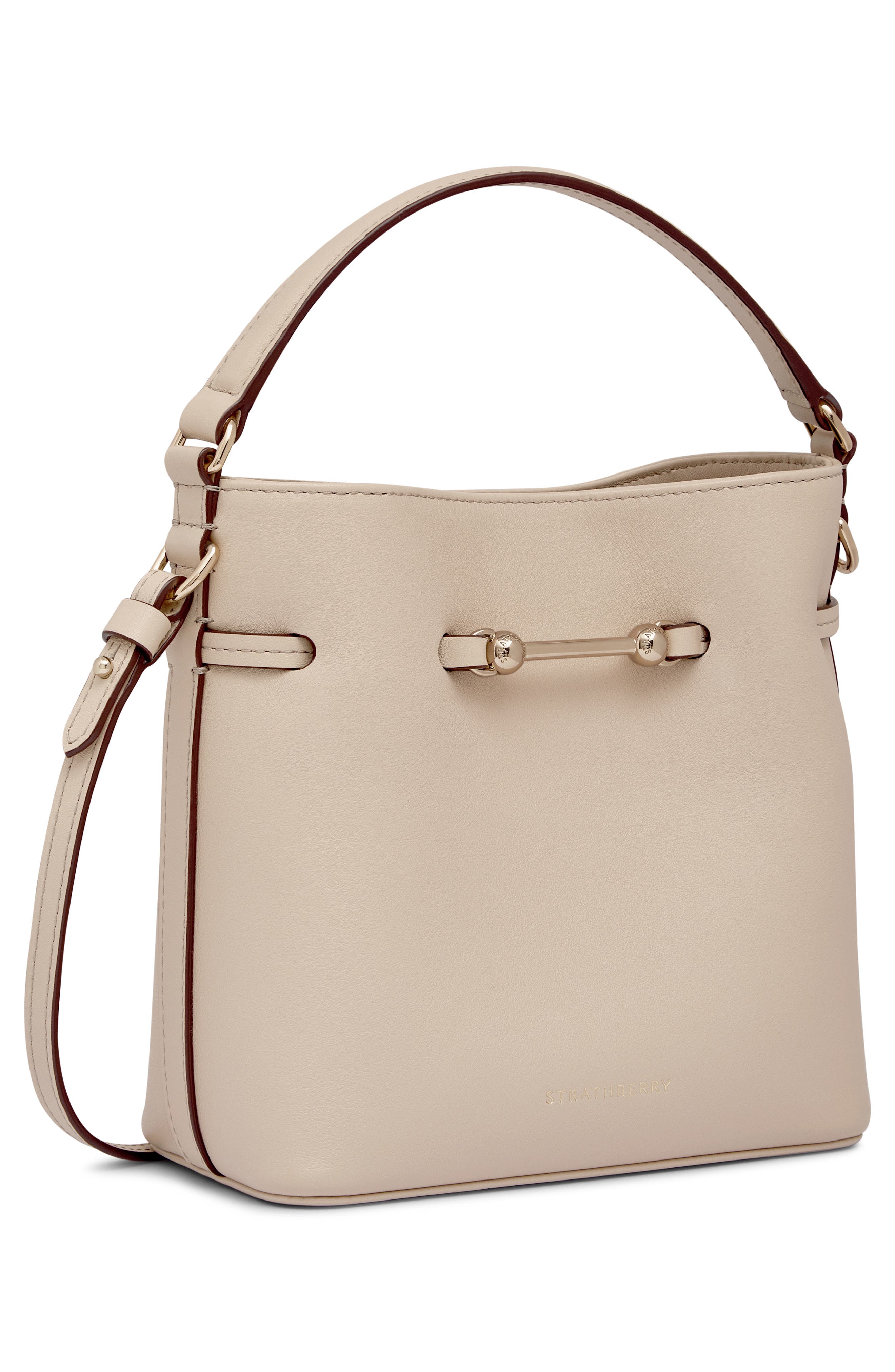 Mini Corda Leather Bucket Bag, Alternate, color, OAT
