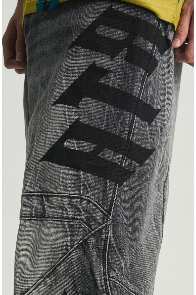 Alwin Tapered Straight Leg Moto Jeans, Alternate, color, ASH FADED